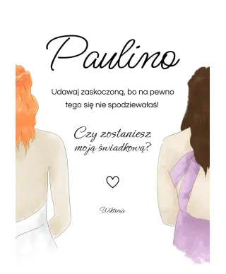 Plakat A4 Prośba o świadkowanie, zostanie świadkową