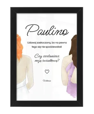 Plakat A4 Prośba o świadkowanie, zostanie świadkową