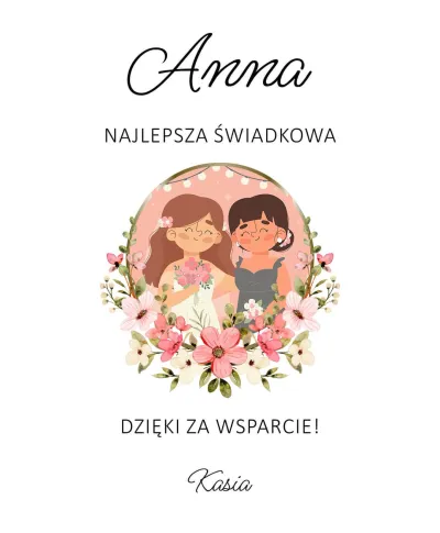 Plakat A4 Podziękowanie dla Świadkowej