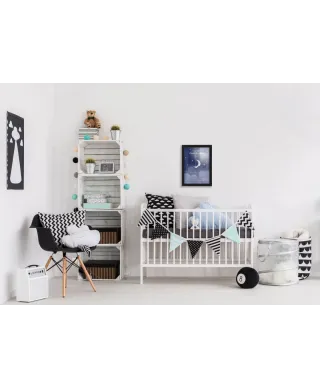 Plakat A4 Prezent na chrzciny, pamiątka chrztu w czarnej ramce