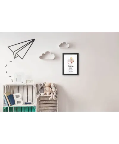 Plakat A4 Metryczka dla dziewczynki