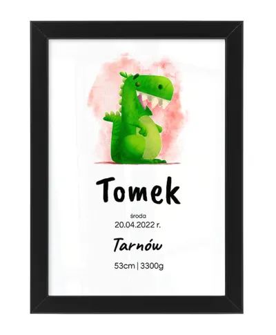 Plakat A4 Metryczka dla chłopca