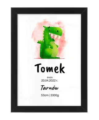 Plakat A4 Metryczka dla chłopca