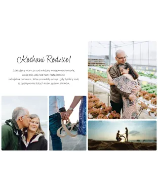 Plakat A4 Podziękowanie dla Rodziców w czarnej ramce