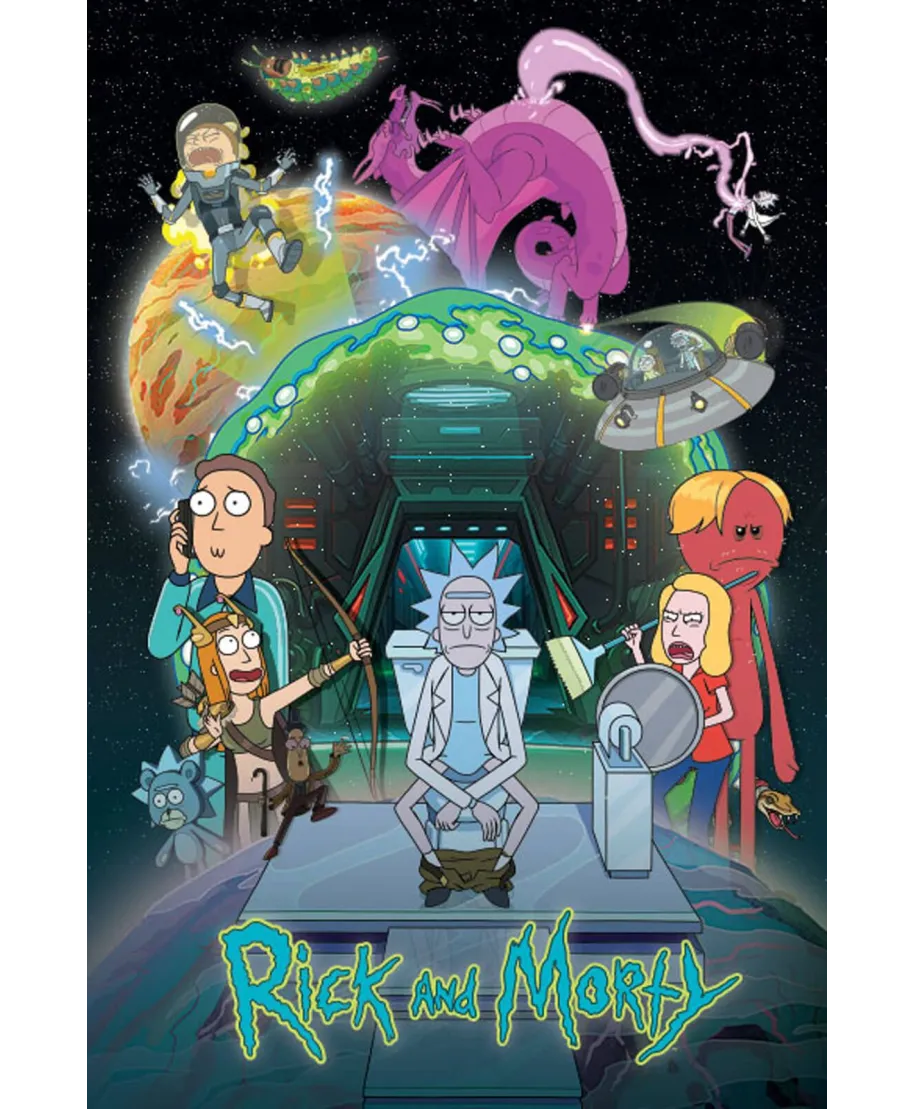 Rick And Morty Toilet Adventure - plakat