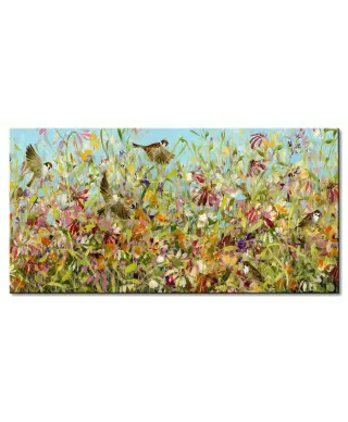 Meadow Sparrows - obraz na płótnie