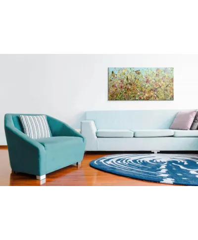 Meadow Sparrows - obraz na płótnie