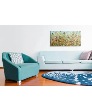 Meadow Sparrows - obraz na płótnie