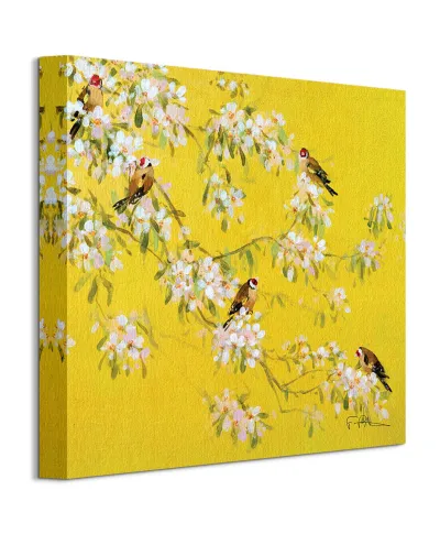 Spring Goldfinches - obraz na płótnie