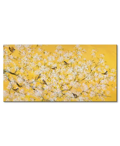 Blossom On Yellow - obraz na płótnie