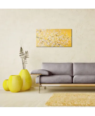 Blossom On Yellow - obraz na płótnie