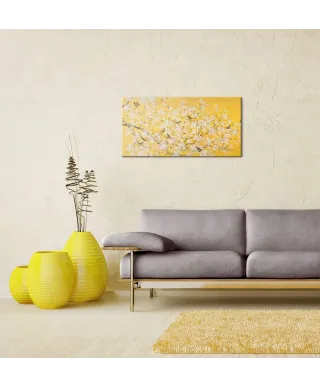 Blossom On Yellow - obraz na płótnie