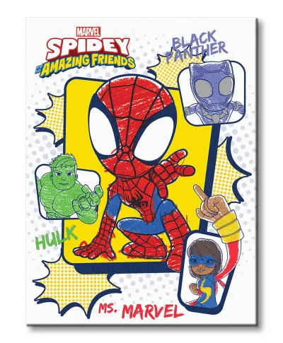 Spidey and His Amazing Friends Scribble - obraz na płótnie