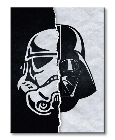 Star Wars Storm Trooper/Darth Vader - obraz na płótnie
