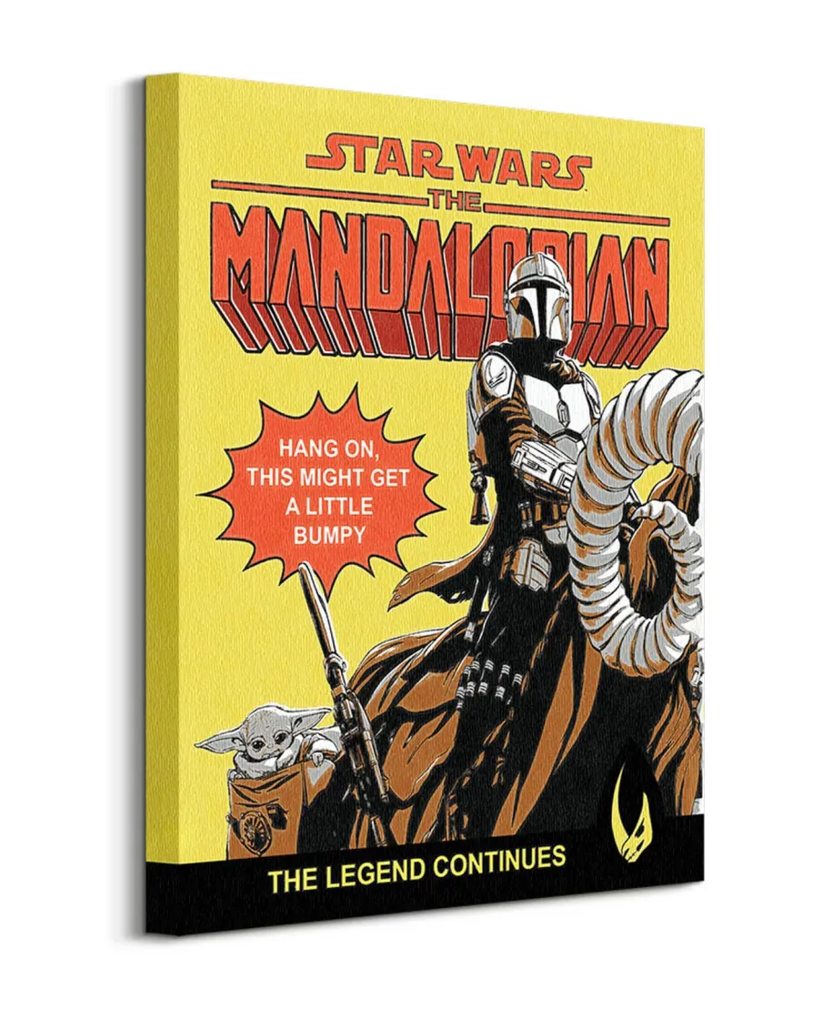 Star Wars The Mandalorian Hang On - obraz na płótnie