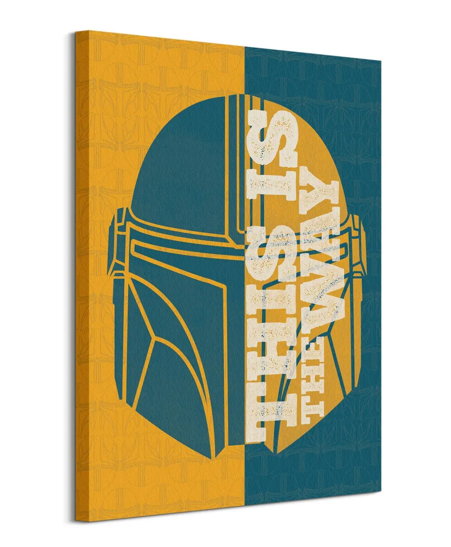 Star Wars The Mandalorian Half Quote - obraz na płótnie