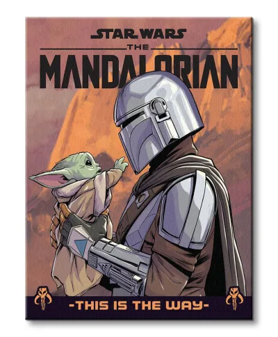 Star Wars The Mandalorian Hello Little - obraz na płótnie