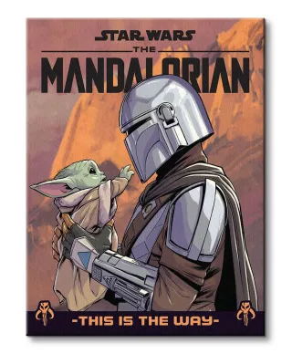 Star Wars The Mandalorian Hello Little - obraz na płótnie