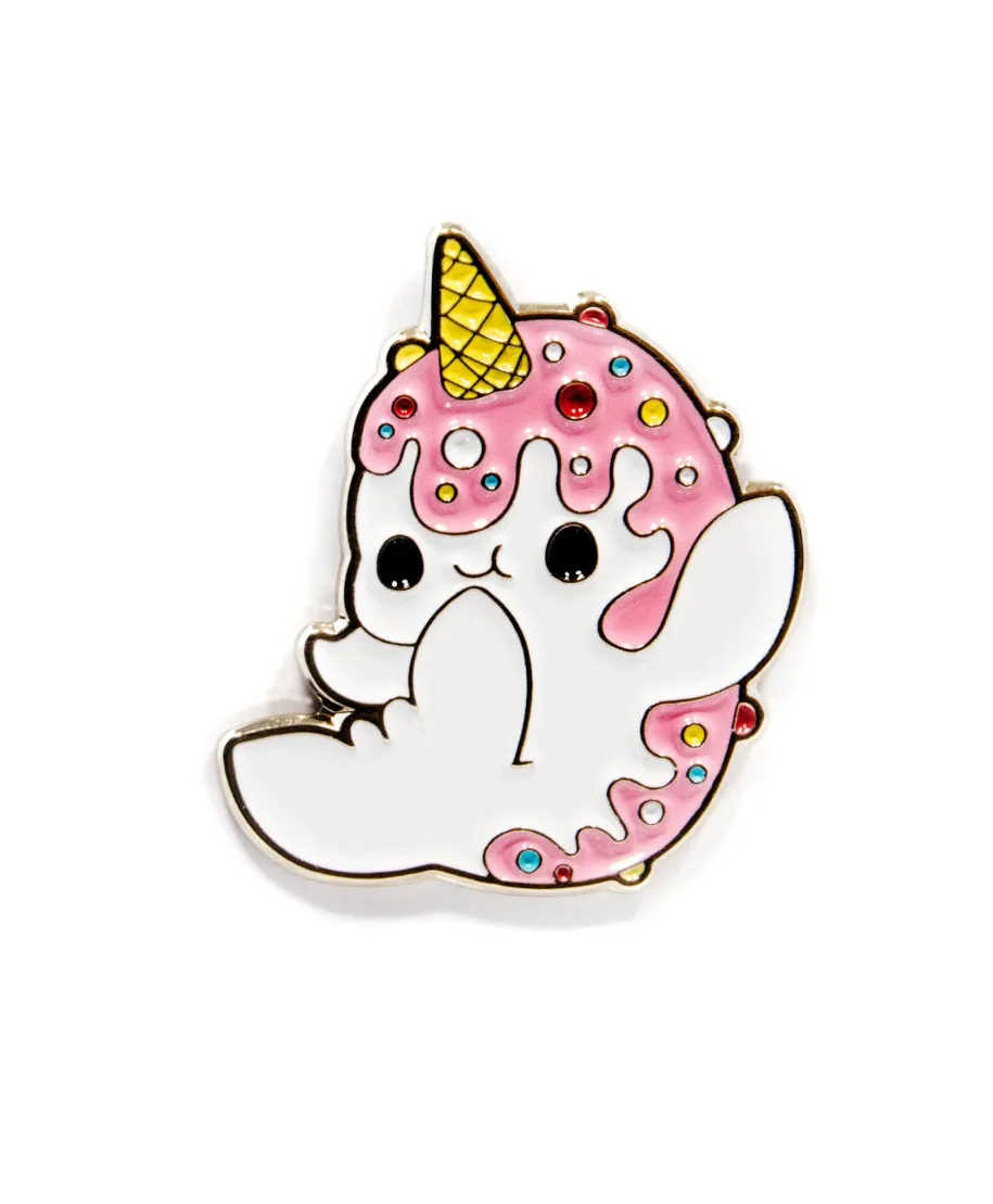 Tasty Peach Nomwhal - przypinka