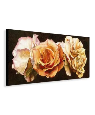 Obraz na ścianę - Kwiaty - Rose Trio - 50x100 cm