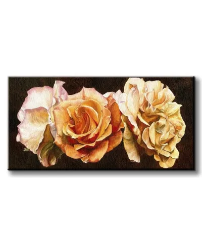 Obraz na ścianę - Kwiaty - Rose Trio - 50x100 cm