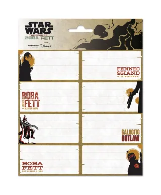 Gwiezdne wojny Księga Boby Fetta - naklejki na zeszyt