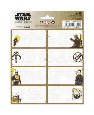 Gwiezdne wojny Księga Boby Fetta - naklejki na zeszyt