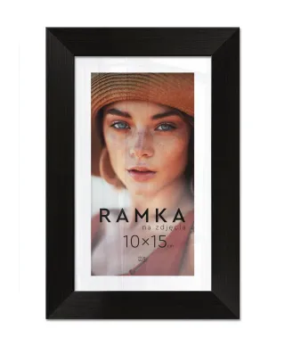 Ramka na zdjęcia 10x15 cm z podpórką Czarna