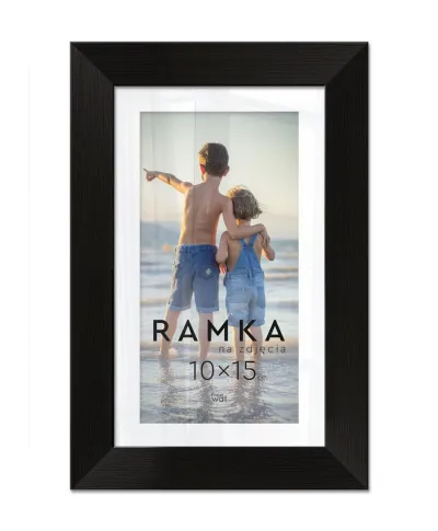 Ramka na zdjęcia 10x15 cm z podpórką Czarna