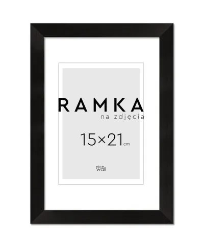Ramka na zdjęcia 15x21 cm z podpórką Czarna