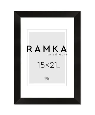 Ramka na zdjęcia 15x21 cm z podpórką Czarna