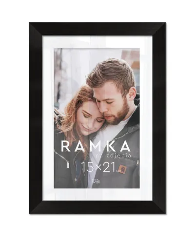 Ramka na zdjęcia 15x21 cm z podpórką Czarna