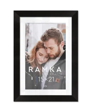Ramka na zdjęcia 15x21 cm z podpórką Czarna