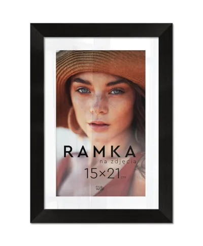 Ramka na zdjęcia 15x21 cm z podpórką Czarna
