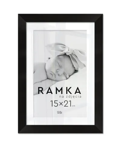 Ramka na zdjęcia 15x21 cm z podpórką Czarna