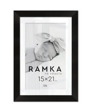 Ramka na zdjęcia 15x21 cm z podpórką Czarna