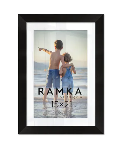 Ramka na zdjęcia 15x21 cm z podpórką Czarna