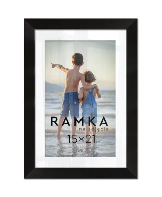 Ramka na zdjęcia 15x21 cm z podpórką Czarna