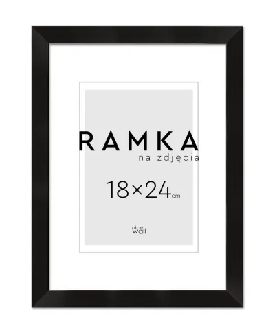 Ramka na zdjęcia 18x24 cm z podpórką Czarna