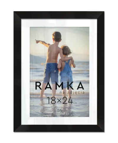Ramka na zdjęcia 18x24 cm z podpórką Czarna