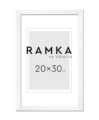 Ramka na zdjęcia 20x30 cm z podpórką Biała