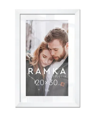 Ramka na zdjęcia 20x30 cm z podpórką Biała