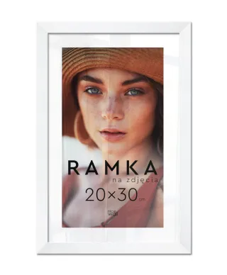 Ramka na zdjęcia 20x30 cm z podpórką Biała