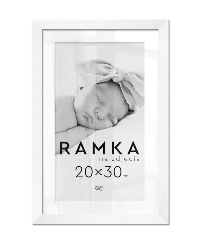 Ramka na zdjęcia 20x30 cm z podpórką Biała