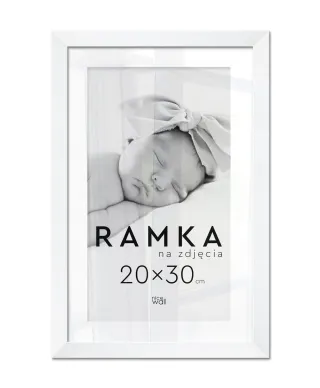 Ramka na zdjęcia 20x30 cm z podpórką Biała