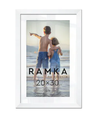 Ramka na zdjęcia 20x30 cm z podpórką Biała