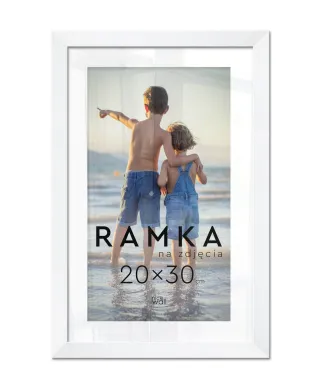 Ramka na zdjęcia 20x30 cm z podpórką Biała