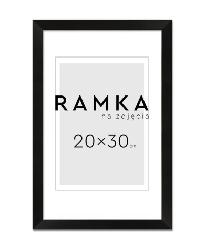 Ramka na zdjęcia 20x30 cm z podpórką Czarna