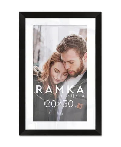 Ramka na zdjęcia 20x30 cm z podpórką Czarna
