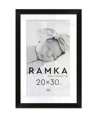 Ramka na zdjęcia 20x30 cm z podpórką Czarna